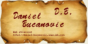 Daniel Bučanović vizit kartica